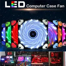 DIY 12 в 120x120 мм Неоновый прозрачный ПК тихий компьютерный корпус охлаждающий вентилятор мод светодиодный свет