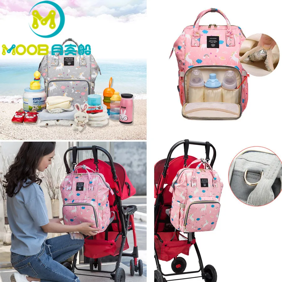 

High Quality Baby Bag Large Capacity Diaper Bag Travel Shoulder Handbags Mommy bags For Stroller Multi-function Waterproof