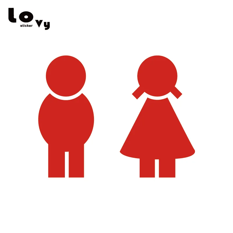 Boy and Girl Washroom Toilet Bathroom Sign Door Sticker WC Vinyl Wall Sticker Home Decor TS071 Boy and Girl Washroom Toilet Bathroom Sign Door Sticker WC Vinyl Wall Sticker Home Decor TS071