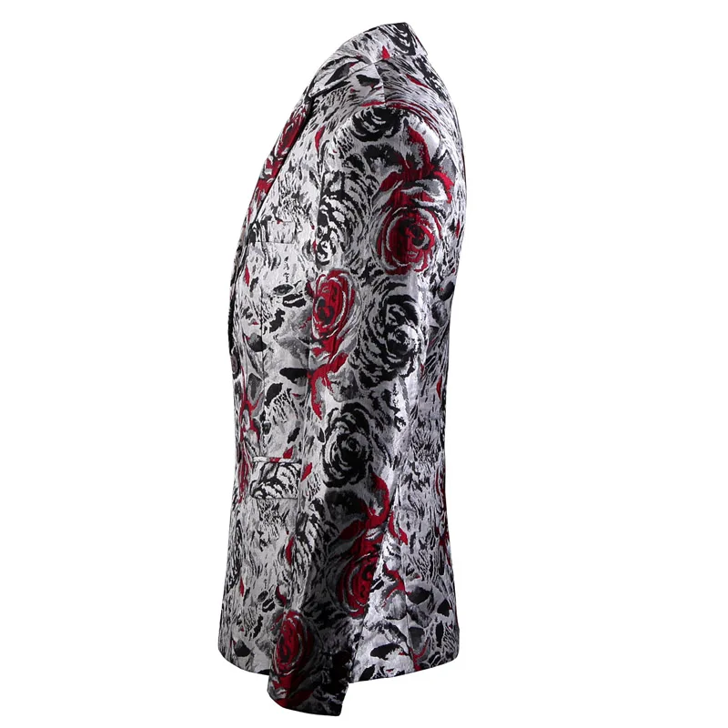 New Trend Slim British Style Fashion Casual Temperament Men'S Jacquard Suit Coat High-End Wedding Dress Party Blazer New Trend Slim British Style Fashion Casual Temperament Men'S Jacquard Suit Coat High-End Wedding Dress Party Blazer