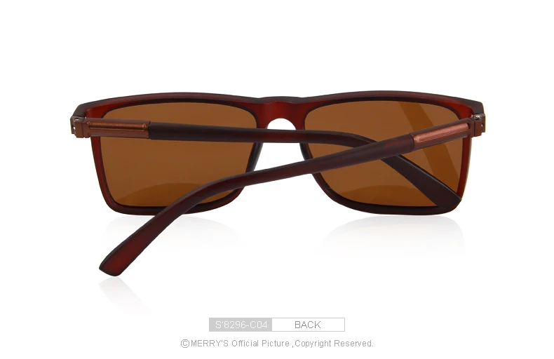 MERRYS Дизайнерские Мужские поляризационные, прямоугольной формы солнцезащитные очки УФ-защита S8296