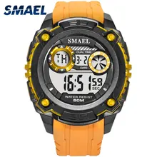 Цифровые наручные часы Военные SMAEL часы мужские водонепроницаемые спортивные часы для мужчин S ударопрочные 1390 мужские военные часы армейские
