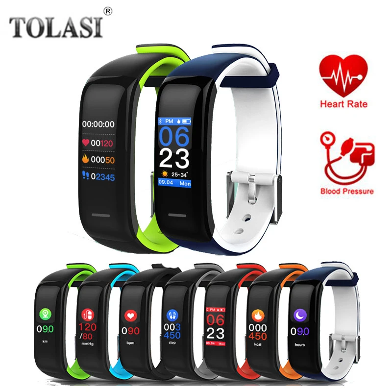 

TOLASI k88 Plus Smart Bracelet Most Accurate Heart Rate Monitor Blood Pressure Fitness Clock Colorful Touch Screen PK fitbits R5