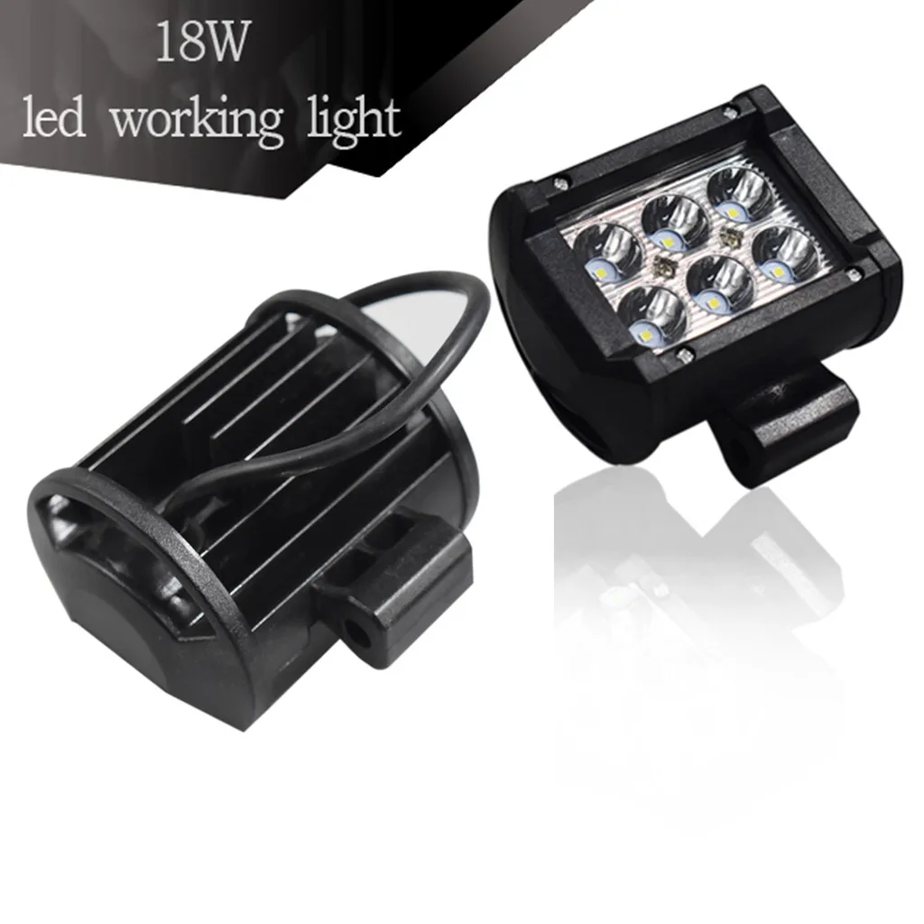 

Double Row High Brightness 18w LED Car Work Light Headlights Motorcycle Modified 18w 6 Lamp Motorcycle Modified