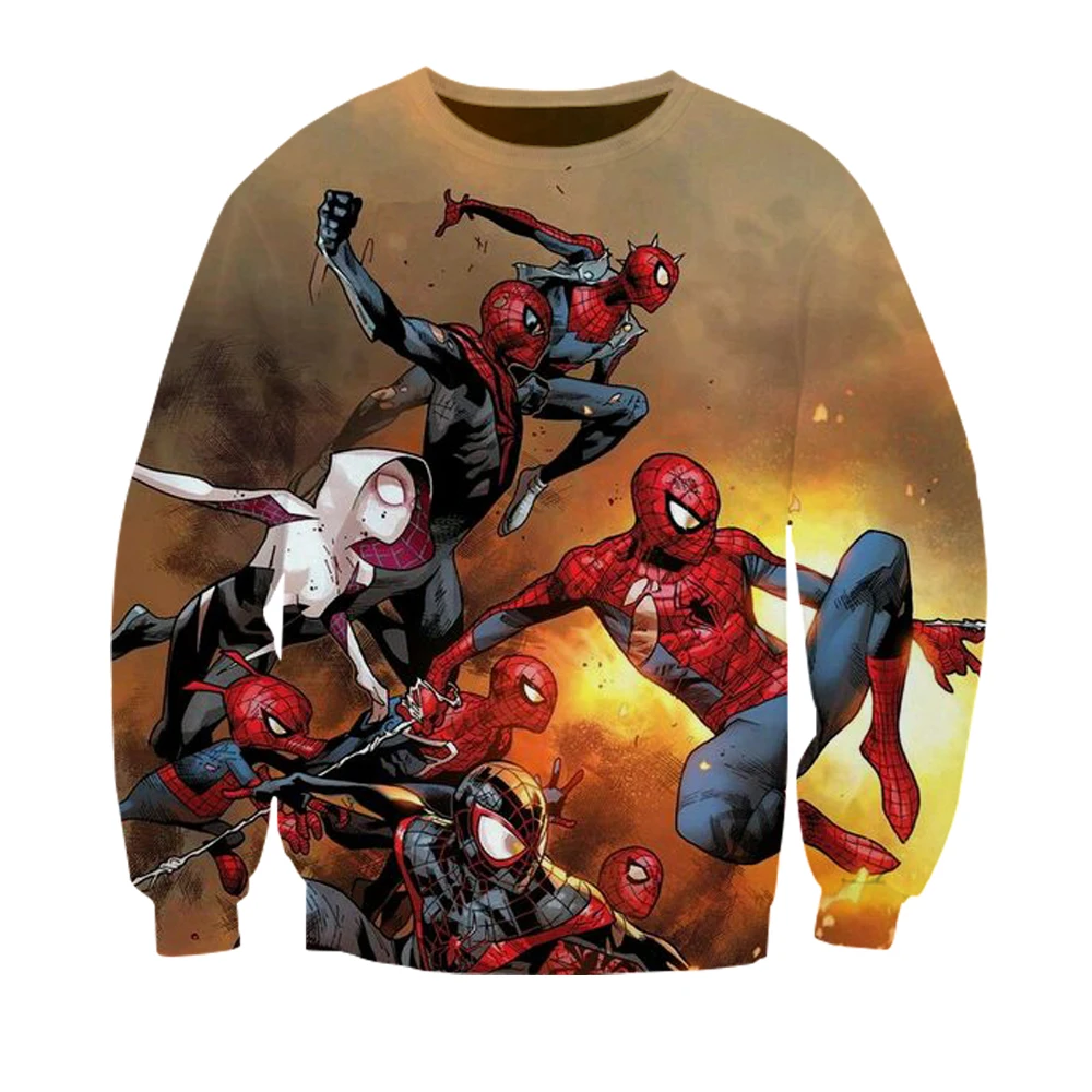 

Sweatshirts Hoodie Men Spiderman Printed Streetwear Sweatshirt Teens Boys Cartoon Hip Hop Ulzzang Clothes Oversized Tracksuits