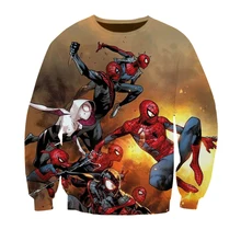 Sweatshirts Hoodie Men Spiderman Printed Streetwear Sweatshirt Teens Boys Cartoon Hip Hop Ulzzang Clothes Oversized Tracksuits