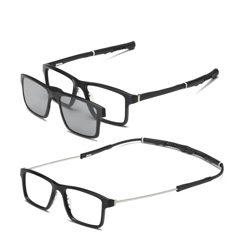 

Magnetic Sunglasses Eyeglasses with Clip-on Polarized Night Vision Lens Extendable Sports Sun Glasses for Men Women
