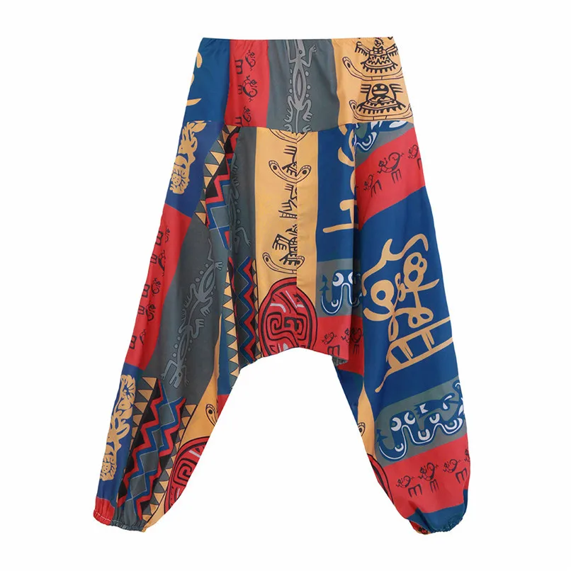

Unisex Yoga Pants Man Women Printing Sportswear Loose Drop Crotch Floral Yoga Joggers Aladdin Harem Trousers Pants #2o11#F