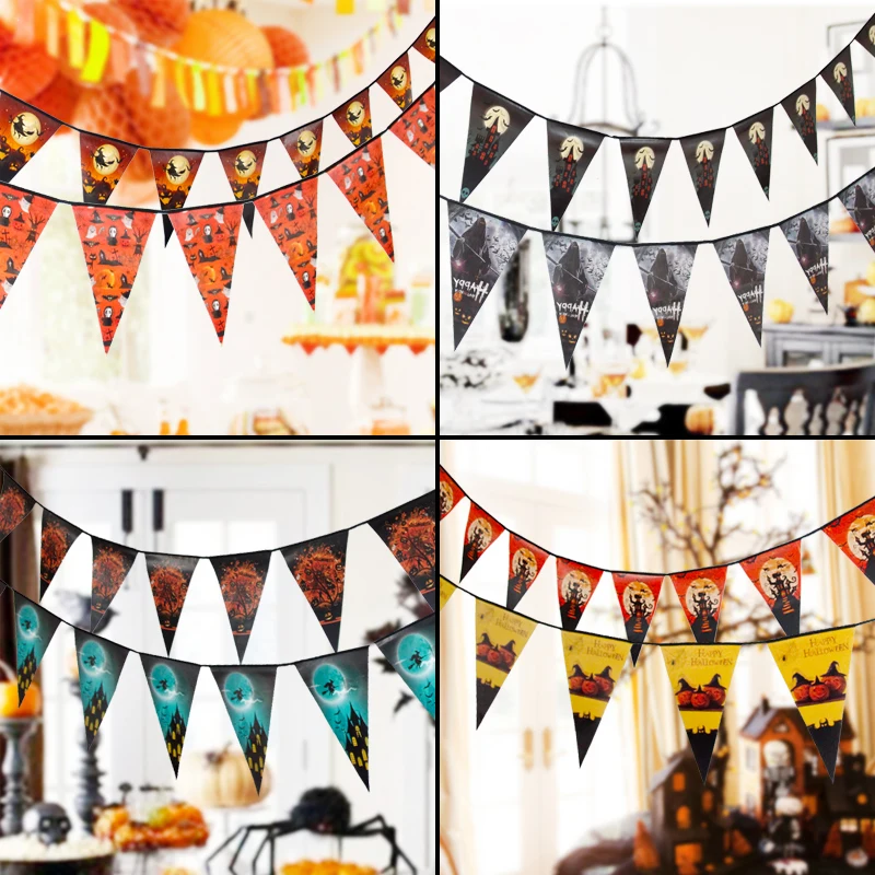 

Free shipping Halloween garland pennant brace bar props Halloween haunted house atmosphere and decorative ornaments scene layout