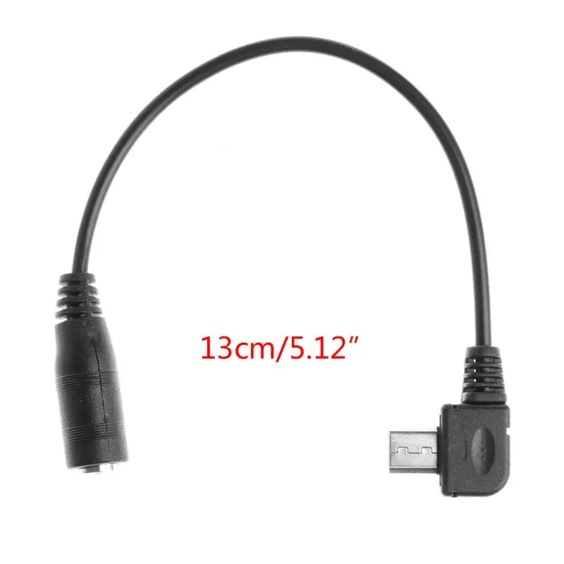 

Micro USB B 5 Pin Male To 3-Pole 3.5mm Female Jack Aux Audio Adapter Cable 15cm
