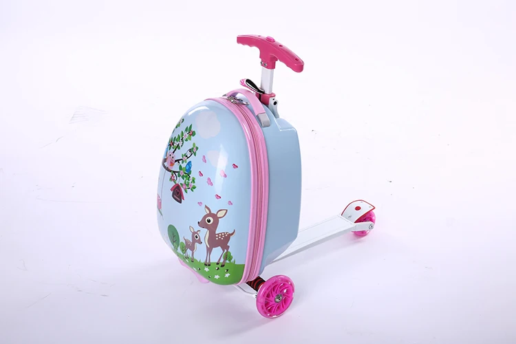 CHENGZHI Мультфильм Скейтборд Многофункциональный ПК Rolling Чемодан Spinner чемодан подходит для переноски детей на Чемодан на колесах