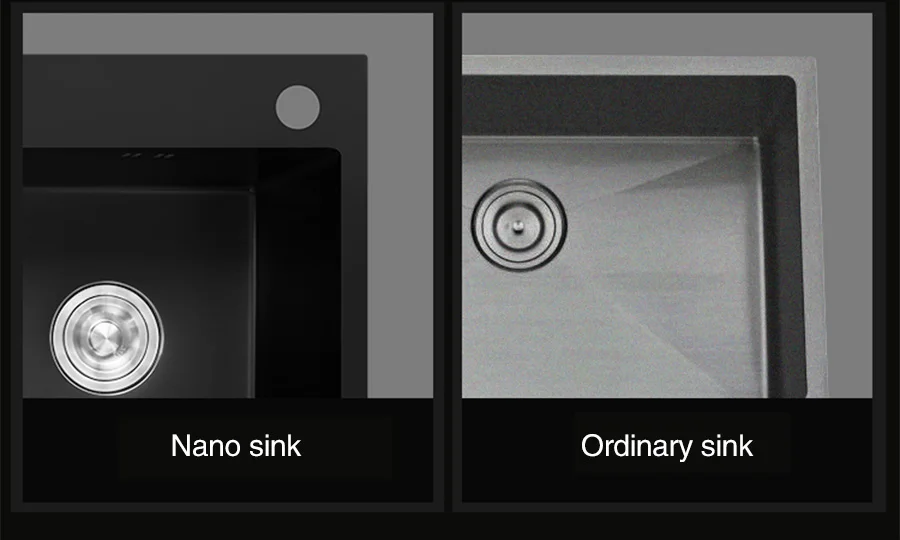 Новинка, двойная чаша, Кухонная мойка, нанометр, антибактериальная черная 304 нержавеющая сталь, нано технология, черная двойная мойка