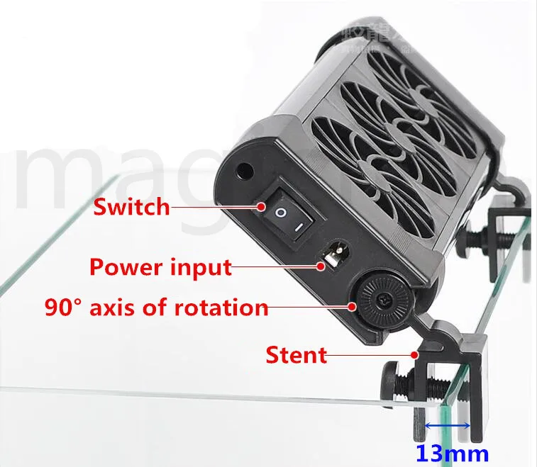 Аквариум Вентилятор охлаждения 2/3/4/5/6 морской аквариум Охлаждающие вентиляторы, аквариум поклонников, вентиляторы для коралловый риф для