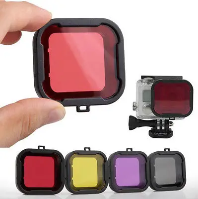 10 шт./лот Камера Интимные аксессуары фильтр объектива Дайвинг Go Pro Hero 3 + 4 Корпус