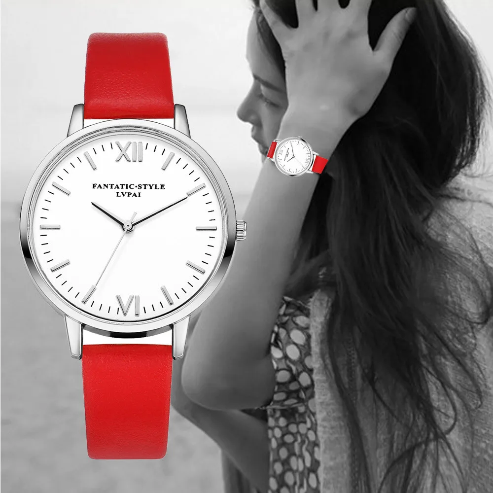 

Luxury Brand Watch LVPAI Fashion Women Watches Retro Design Leather Analog Quartz Ladies Dress Clock Wrist Watchrelogio feminino