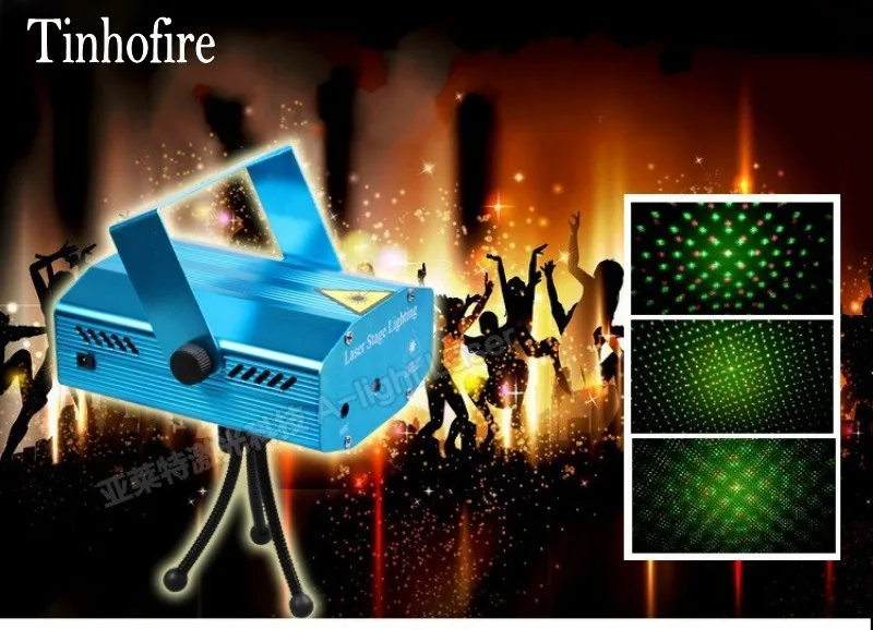 

Tinhofire A-01 Mini LED Stage Light Lamp R&G Laser Projector Stage Lighting Sound Control DJ Disco Party Club KTV