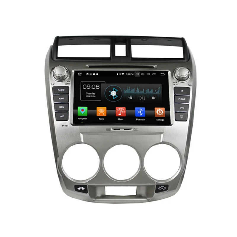 KLYDE 8 "2 Din 8 Core Android 8,0 dvd-плеер автомобиля для Honda CITY 2008-2011 стерео 32 ГБ 1024*600 автомобильный мультимедийный плеер