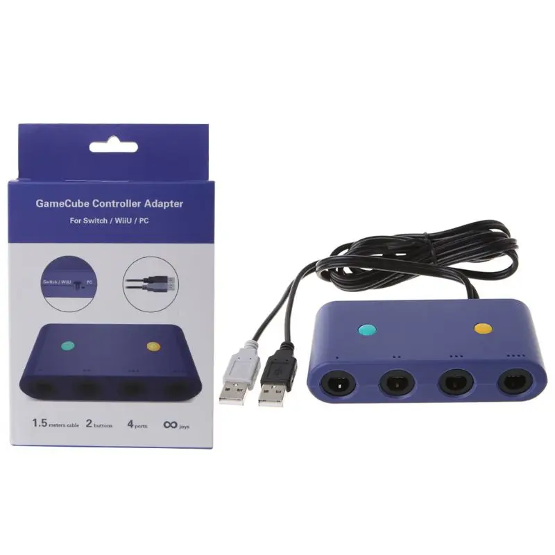 

4 Ports GC To WIIU PC Switch For GameCube GC Controllers USB Adapter Converter for Nintendo WiiU PC Game Accessory For NS Switch