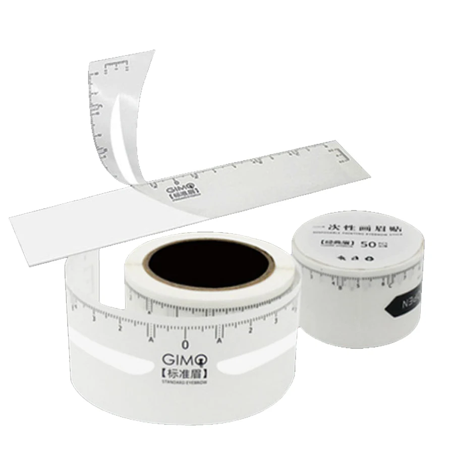 

10pcs Disposable Eyebrow Sticker Ruler Stencils Accurate Measure Microblading Template Tool Measurement Mark Permanent Makeup