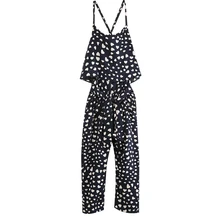 Мода, любовь, сердце для девочек цельные спортивные костюмы Свободные Комбинезоны для девочек летнее платье без рукавов для маленьких девочек брючный сарафан комбинезоны