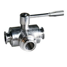 3/4 inch-4.0inch нержавеющая сталь 304 трехходовой шаровой клапан