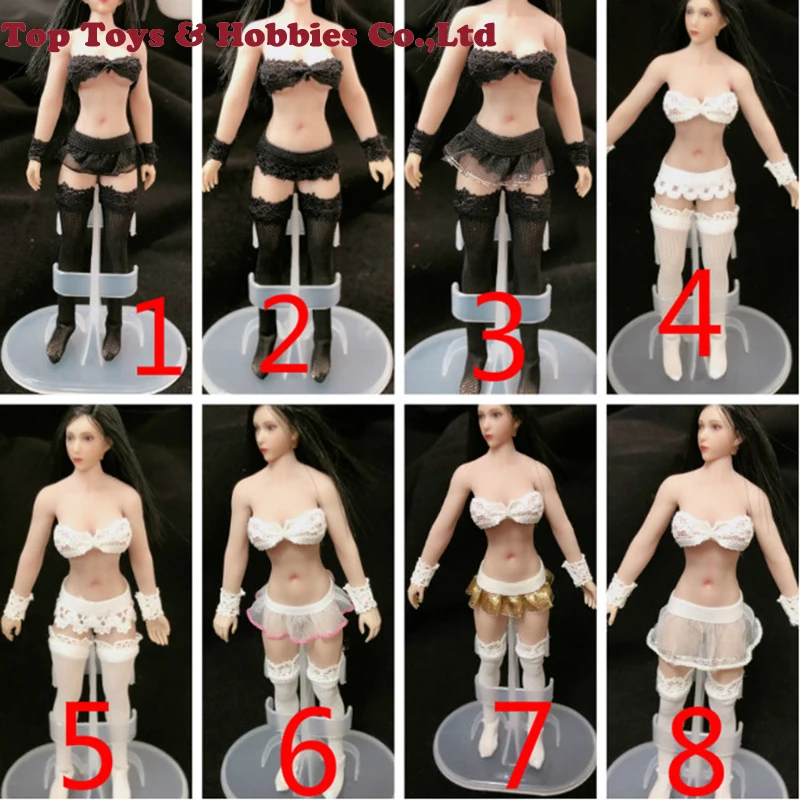 

Hot 1/12 Scale Accessory Sexy Lace underwear set WIth stocking Model For 6'' TBLeague PHMB2018 Seamless Body
