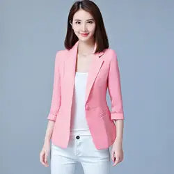 S-5XL офисные женские туфли Блейзер 2019 демисезонный Новая мода Тонкий куртки и пиджаки для женщин женское костюмное пальто плюс размеры