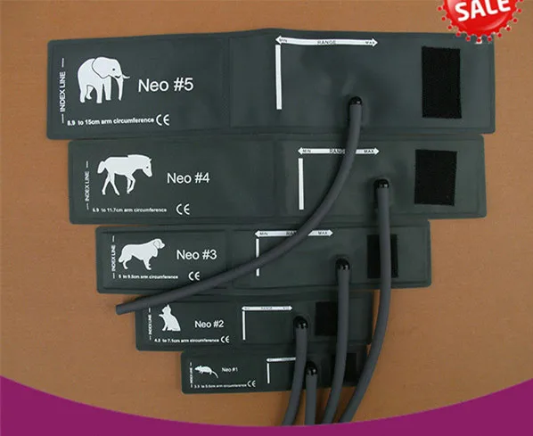 

5 size vet Blood Pressure Monitor cuff veterinary blood pressure cuff of patient monitor for small animals with single tube