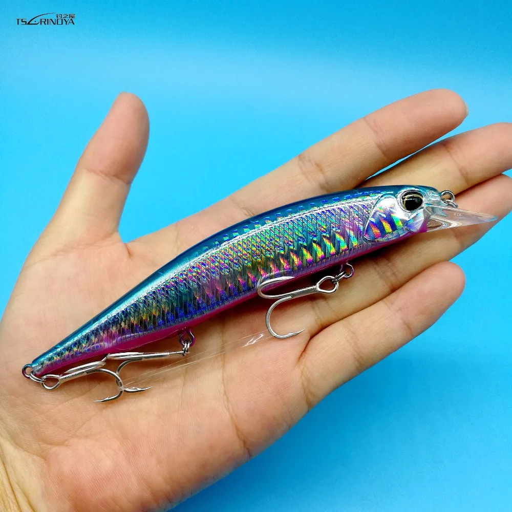 Isca de Pesca do Robalo Tsurinoya Lote Suspender Minnow Rígido 19.5g 120mm Longo Fundição Iscas Artificiais Wobblers Enfrentar 3 Pçs - 9 TSURINOYA 3 pçs lote Suspender Minnow Rígido
