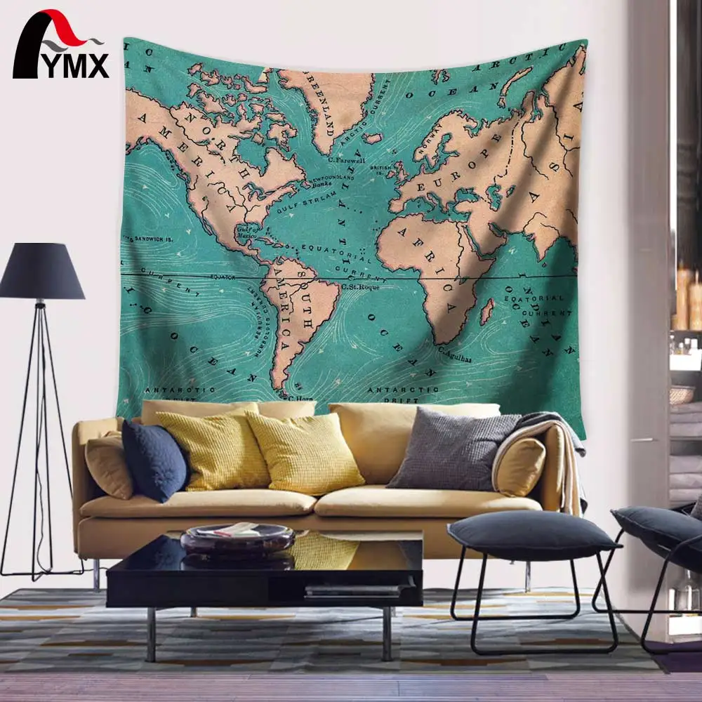 Оптовая продажа Винтаж Ретро мир 150*130/200 см Wall Art висит ковер лист Пылезащитный