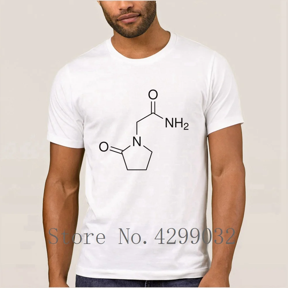 

Blue Piracetam T-Shirt For Men Round Neck Custom Fashion Tee Shirt Clothes Camisetas Big Size Xxxl Funky Pop Top Tee