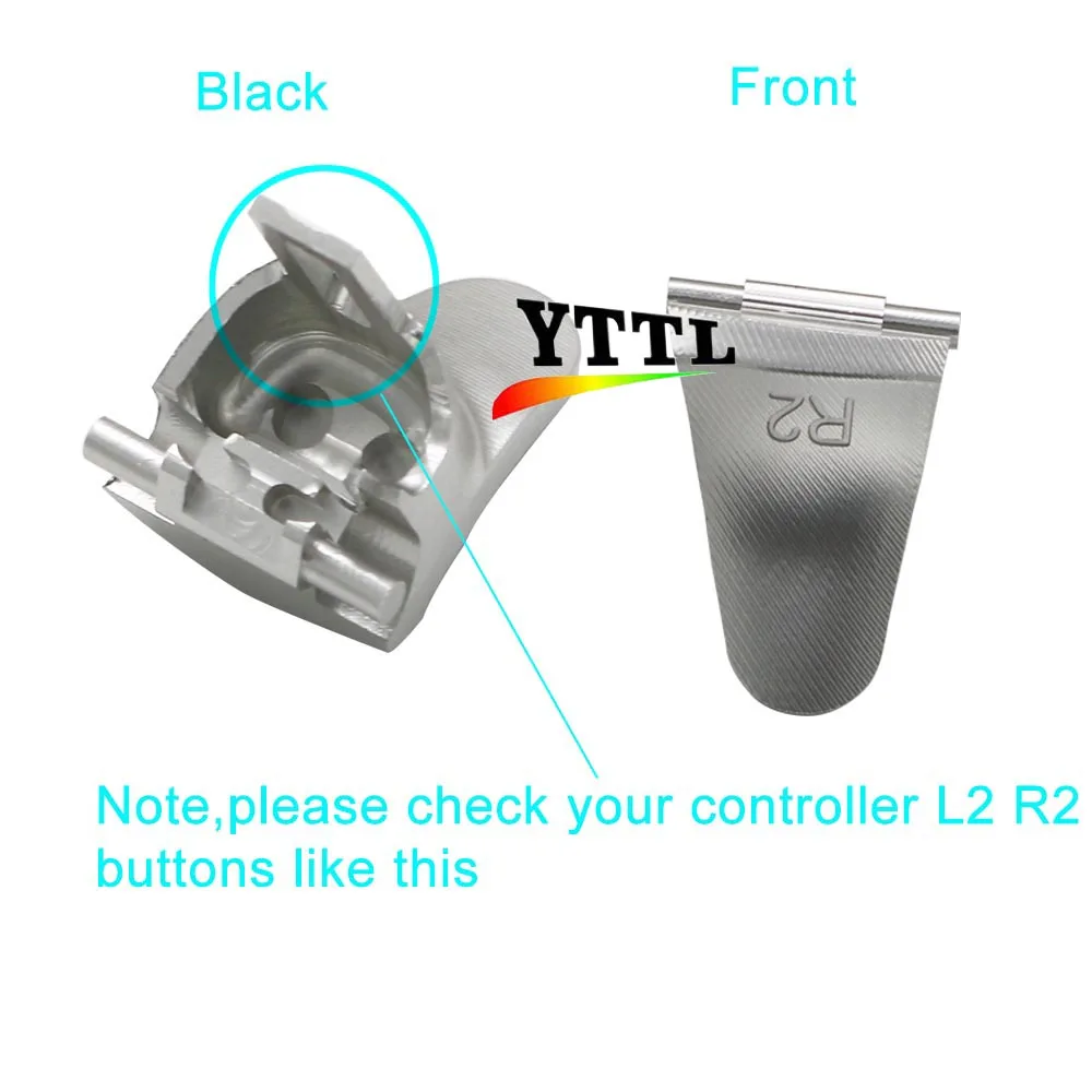 PS4 pro Replacement buttons Siliver 2