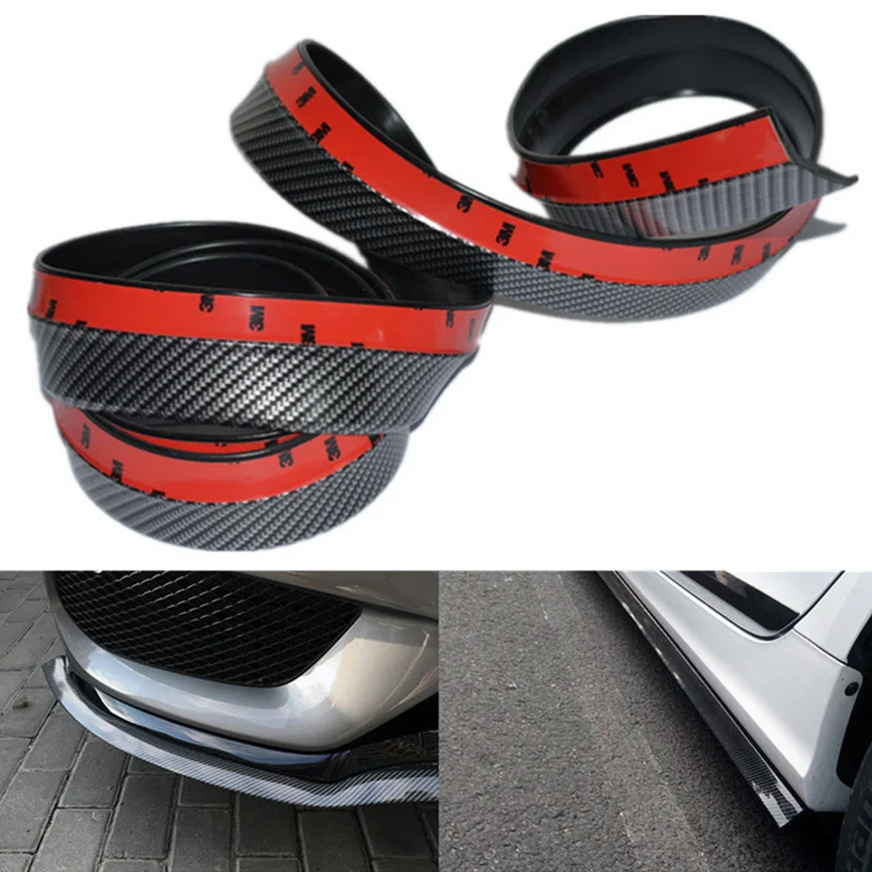 Universal Car Front/Rear/Side Skirt Bumper Lip Rubber Protector For