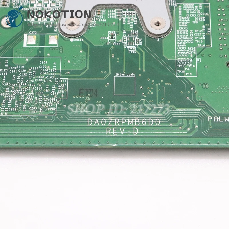  NOKOTION For ACER aspire V5-551 V5-551G Laptop Motherboard DA0ZRPMB6D0 REV:D NBM4711001 A6 CPU HD 7