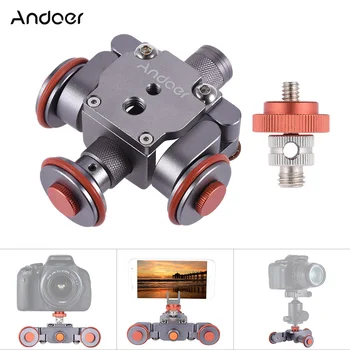 

Andoer Electric Motorized 3-Wheel Video Pulley Car Dolly Rolling Slider Skater for Canon Nikon Sony Camera Camcorder Smartphone