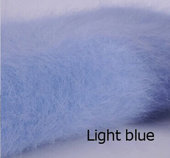 Натуральный норковый кашемировый свитер женский длинный чистый кашемировый кардиган с капюшоном зимний толстый норковый свитер пальто 78 - Цвет: light blue