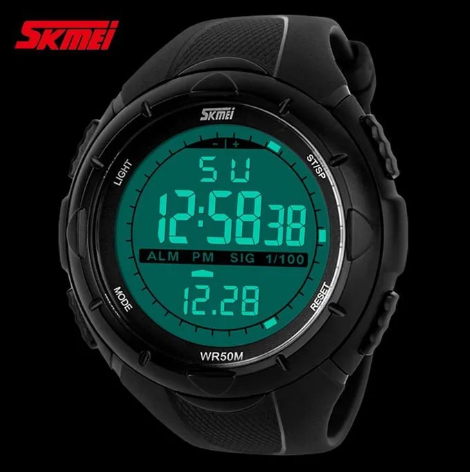 SKM модные уличные наручные часы роскошные новые брендовые 50 м спортивные часы для дайвинга и плавания мужские военные светодиодный цифровые часы