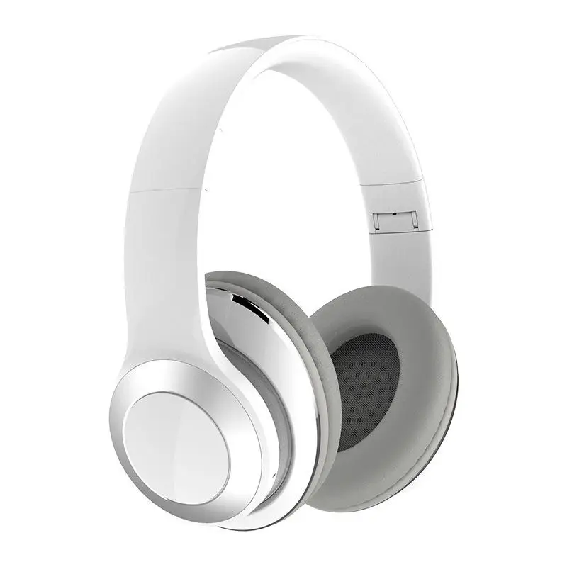 MeterMall однотонная модная bluetooth-гарнитура складные беспроводные наушники с активным шумоподавлением стерео игровая гарнитура - Цвет: white