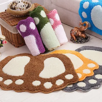 

Foot Print Bath Mats,Non-slip Bathroom Carpet,Mat Toilet Memory Foam Bathroom Rug Bath Pad Carpets,Microfiber Mini Mats
