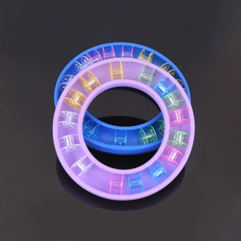 

2019 1pcs Silicone Shuttle Core Storage Rings Sewing Tools New Creative Blue Purple Sewing Machine Small Bobbin Finishing Tool