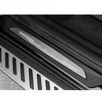 

4pcs Stainless Pad Door Welcome Sill Scuff Plate Trim Cover For BMW X1 F48 2016-2017