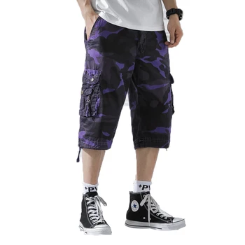 

2019 Summer Men Camouflage Cargo Shorts Mens Casual Loose Cotton Camo Shorts Brand Male Army Tactical Military Short Pants 29 40