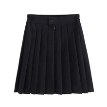 Популярные женские плиссированные юбки с эластичной талией Сейлор мини школьная форма Повседневная Студенческая юбка MSK66