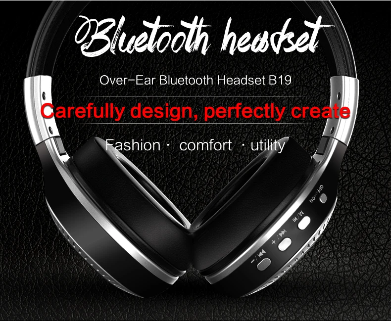 ZEALOT B19 Bluetooth наушники беспроводные стерео наушники с микрофоном гарнитуры Micro-SD слот для карт fm-радио