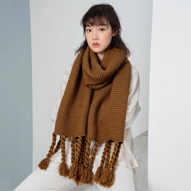 

INMAN 1883140176 Scarf Women Korea Thick Spring Autumn Solid Fashion Scarf