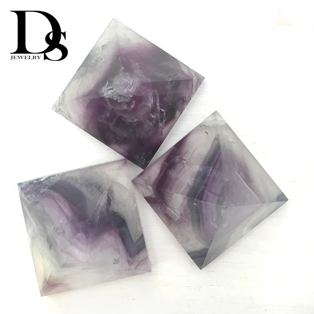 4cm Natural Fluorite Pyramid Rainbow Fluorspar Awl Point Egypt Crystal Chlorophane Fashion Energy Healing Ornament Decoration | Дом и сад