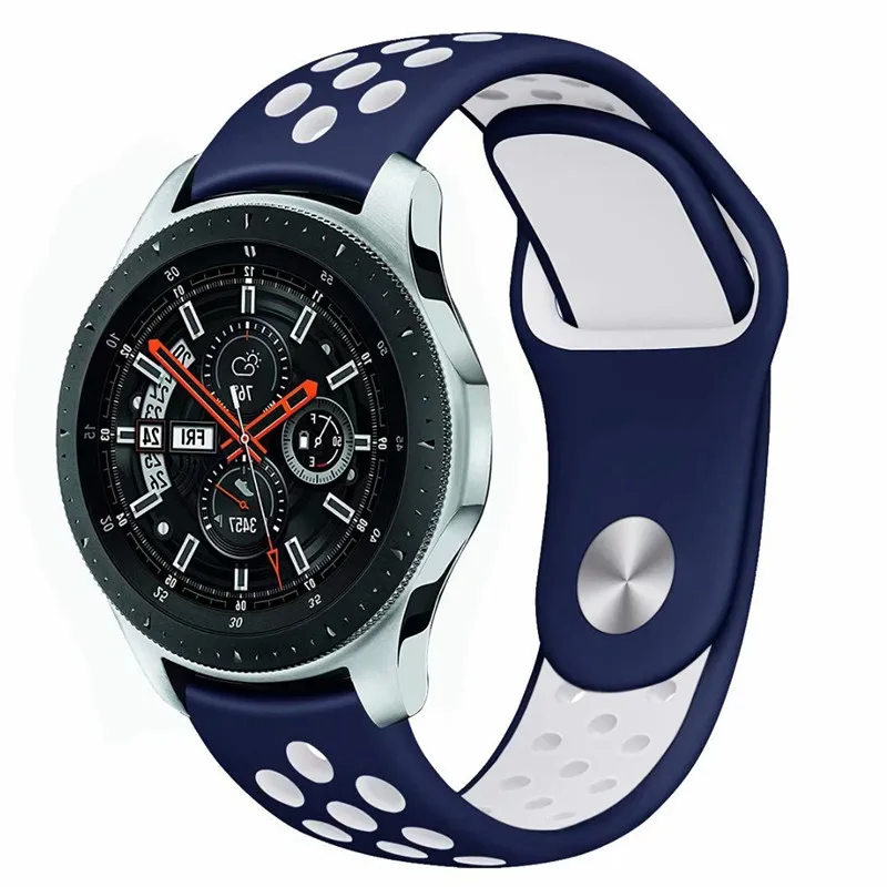 22 мм 20 мм спортивный ремешок для samsung gear Sport S2 S3 Galaxy Watch Active 42 мм 46 мм силиконовый ремешок для Huami Pebble Time huawei gt 2