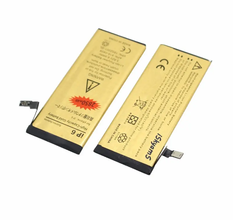 100pcs /lot 3.82V 2850mAh 0 cycle Gold Replacement Battery For iPhone 6 6G i6 Internal for A1549 | Мобильные телефоны и