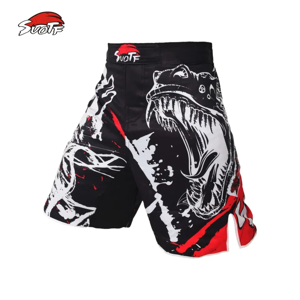 Prix pour SUOTF noir d'encre style dominateur crier lutte MMA fitness respirant shorts de boxe Tiger Muay Thai mma bon marché shorts boxeo Prix pour SUOTF noir d'encre style dominateur crier lutte MMA fitness respirant shorts de boxe Tiger Muay Thai mma bon marché shorts boxeo