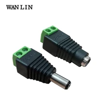 WANLIN DC Мужской Женский Разъем питания Led разъем Solderless CCTV аксессуары для светодиодного источника питания адаптер и лента